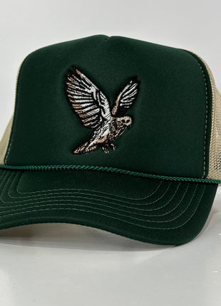 DOVE HUNTING HAT Khaki Mesh Green Foam Front SnapBack Trucker Cap Hat