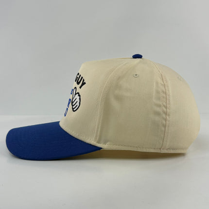 THIS GUY LOVES FOUR LOKO Natural Blue Brim SnapBack Cap Hat Custom Embroidery