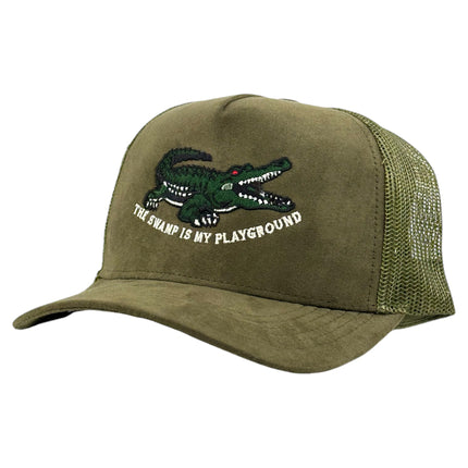 The Swamp Is My Playground Alligator Hunting Season Trucker Hat
