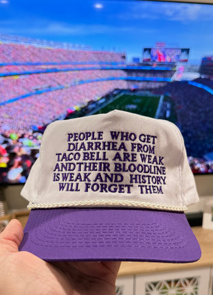 People Who Get Diarrhea Custom Embroidered Hat
