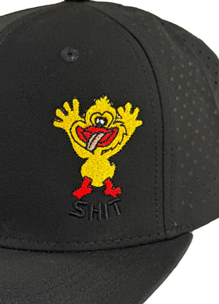 Chicken Hat Embroidered on a black mesh SnapBack hat
