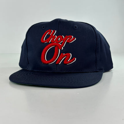 Chop On Navy Snapback YOUTH Hat Cap Collab Justin Stagner Custom Embroidery