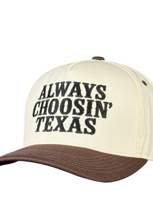 Always Choosin Texas Embroidered Trucker Hat