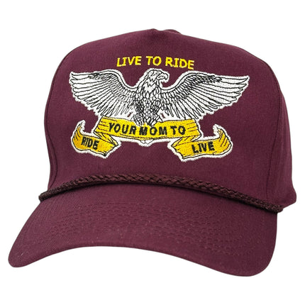 LIVE TO RIDE HAT CUSTOM EMBROIDERY