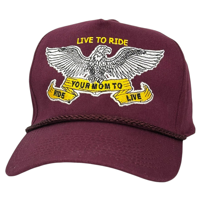 LIVE TO RIDE HAT CUSTOM EMBROIDERY