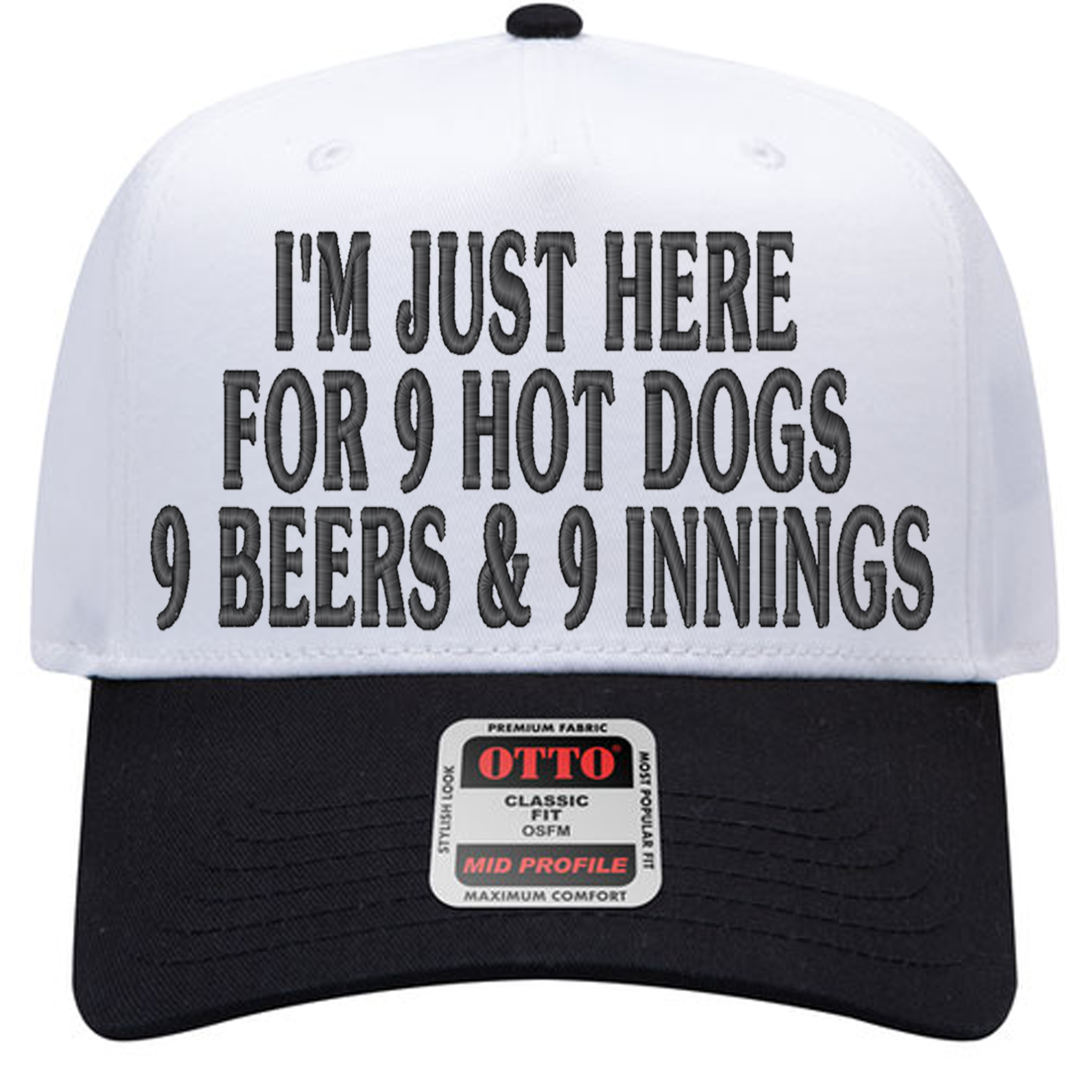 999 Challenge Hat | 9 Beers 9 Hot Dogs 9 Innings Baseball Cap