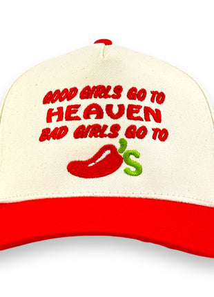GOOD GIRLS GO TO HEAVEN HAT CUSTOM EMBROIDERY