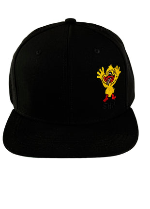 Chicken Hat Embroidered on a black mesh SnapBack hat