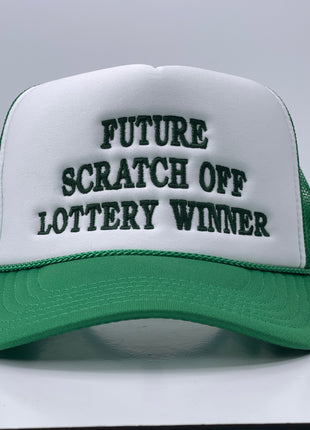 Future Scratch Off Lottery Winner Custom Embroidered Mesh Trucker Hat