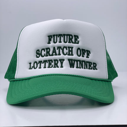 Future Scratch Off Lottery Winner Custom Embroidered Mesh Trucker Hat