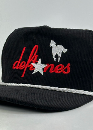 DEFTONES White PONY SnapBack Custom Embroidered Cap Hat