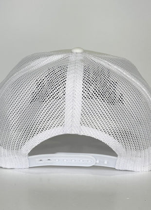 I am not real you have been in a coma for years WAKE UP on a white mesh trucker SnapBack hat cap Custom Embroidery