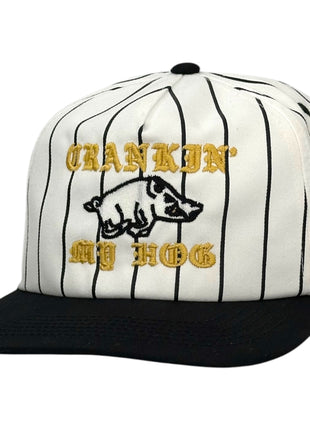 Crankin My Hog Pinstripe Hat Custom Embroidered