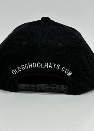 SEARCH AND DESTROY White Rope Black Cordaroy SnapBack Cap Hat Custom Embroidered