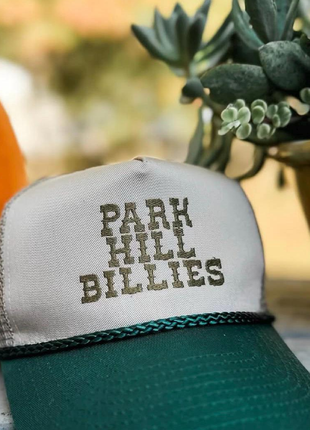 Custom hats (2) Park Hill Billies embroidered in gold thread. Please see photo for font reference ￼￼