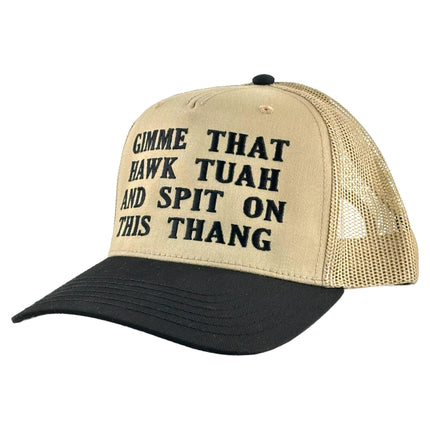 GIMME THAT HAWK TUAH AND SPIT ON THIS THANG HAT Custom Embroidered Girl Meme