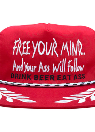 FREE YOUR MIND Rope Hat Custom Embroidered