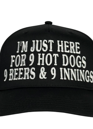 999 Challenge Hat 9 Beers 9 Hot Dogs 9 Innings Baseball Cap Funny Game Day Hat