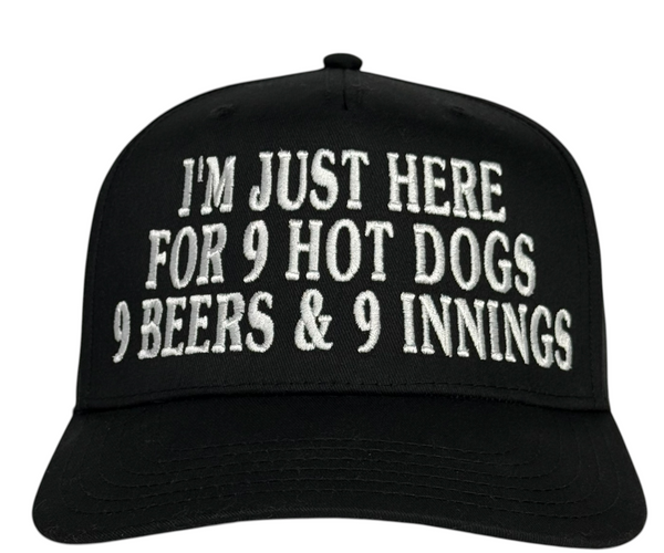 999 Challenge Hat | 9 Beers 9 Hot Dogs 9 Innings Baseball Cap
