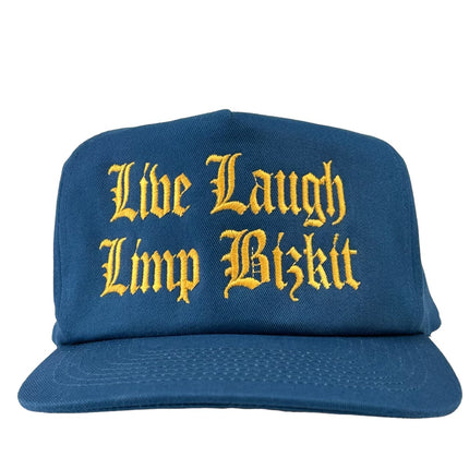 Live Laugh Limp Bizkit Blue Tall Crown SnapBack Hat Custom Embroidered