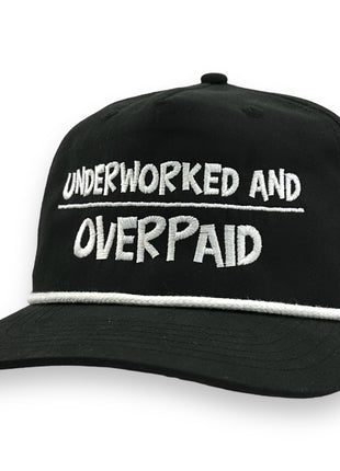 Under Worked and OVERPAID HAT CUSTOM EMBROIDERY