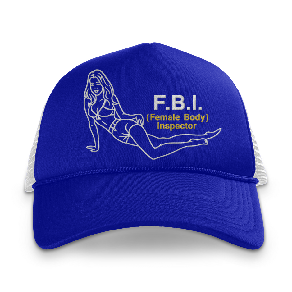 FBI Female Body Inspector Custom Printed Hat – Old School Hats