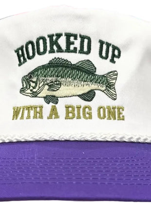 Hooked up with a big one embroider hat