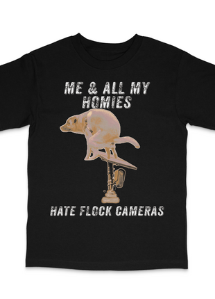 Me And My Homies Hate Flock Cameras Custom Printed T-Shirt
