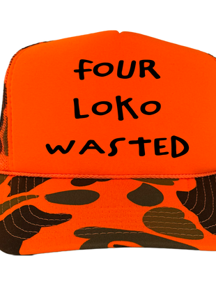 Four Loko Wasted Custom Printed Hat
