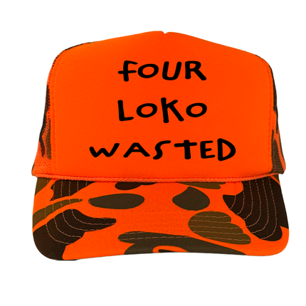 Four Loko Wasted Custom Printed Hat