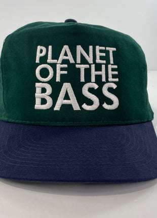 Planet of the Bass Custom Embroidered Strapback Hat Cap