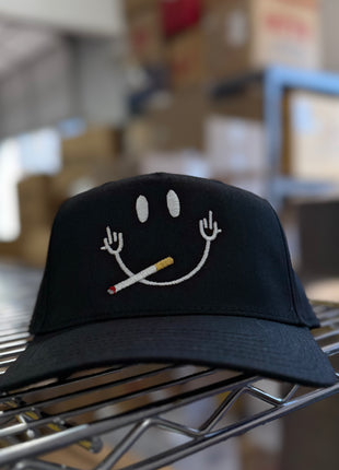 Smiley Cig Hat Custom Embroidered
