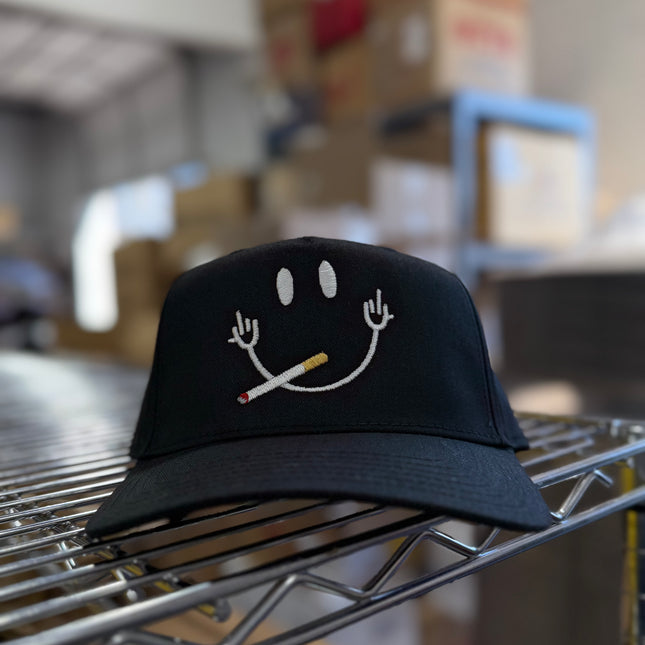 Smiley Cig Hat Custom Embroidered