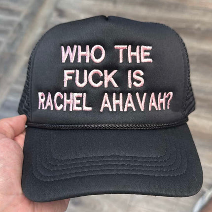 Who the F is Rachel Ahahah Custom Embroidered Fish Tank Hat