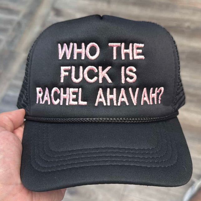Who the F is Rachel Ahahah Custom Embroidered Fish Tank Hat