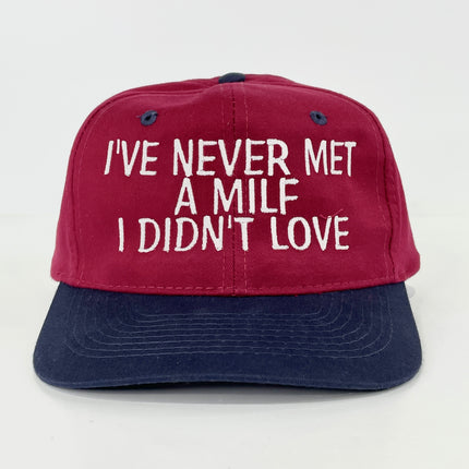 I’ve never met a M.I.L.F I didn’t love custom embroidered Red Strapback hat