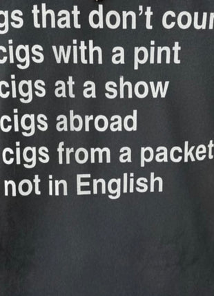 Cigs That Don't Count Custom Printed T-Shirt