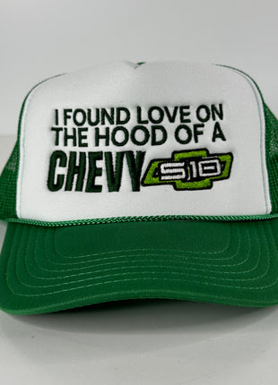 I found love on the hood of a Chevy S10 custom embroidered