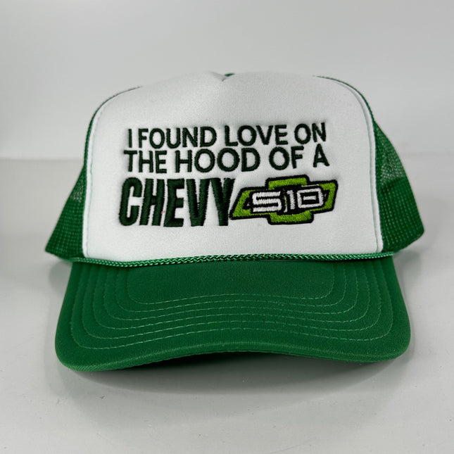 I found love on the hood of a Chevy S10 custom embroidered