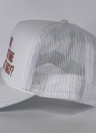 Is that your Halloween costume or are you just ugly custom printed mesh trucker white SnapBack