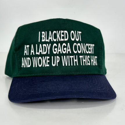 I BLACKED OUT AT A LADY GAGA CONCERT AND WOKE UP WITH THIS HAT Strapback Cap Custom Embroidered Cut the activist Collab