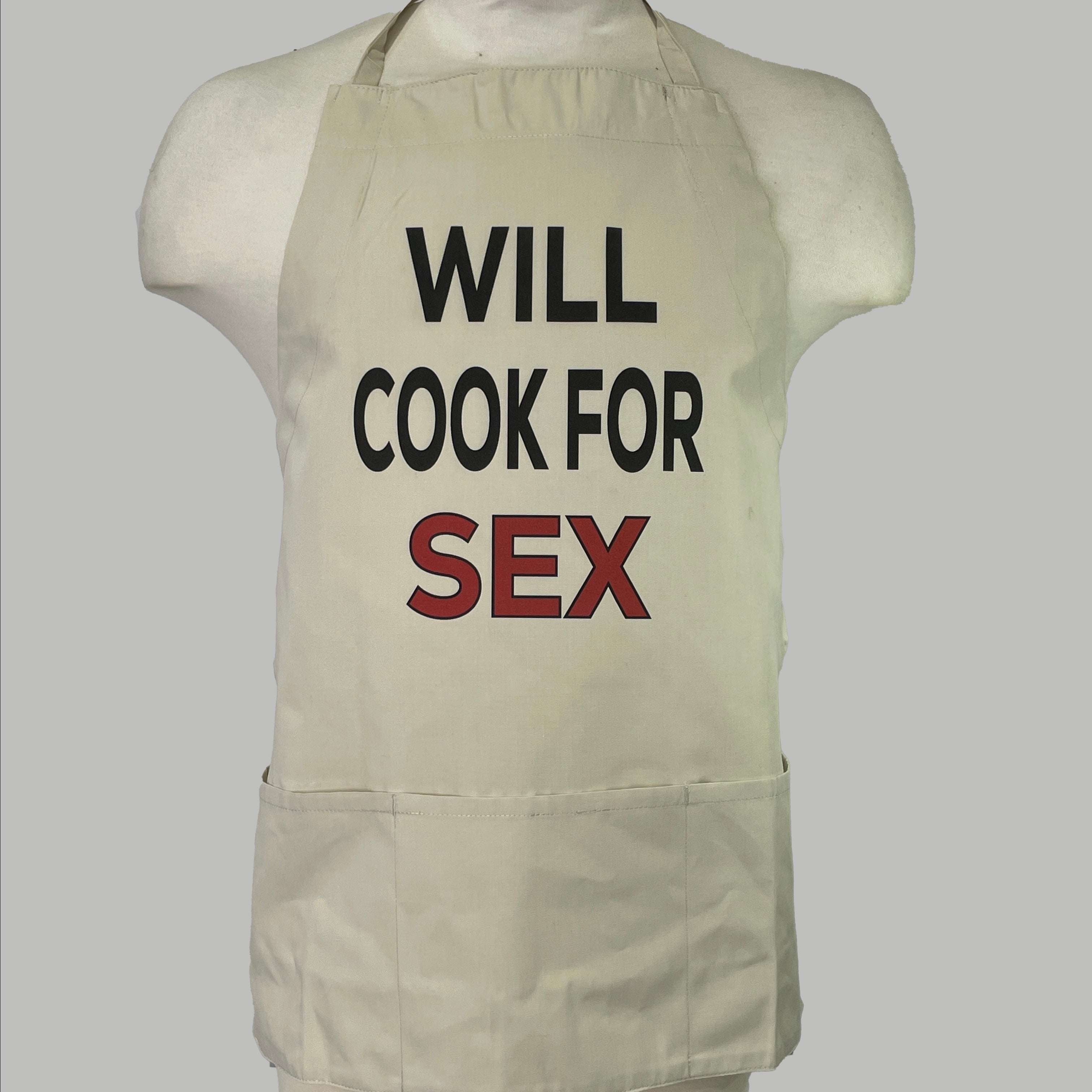Will cook for sex apron custom printed image