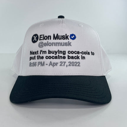 Elon Musk Tweet Custom Embroidered SnapBack Hat Cap