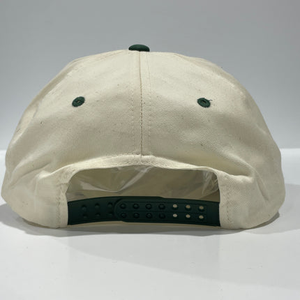 Help I am trapped in a hole custom embroidered green suede brim SnapBack
