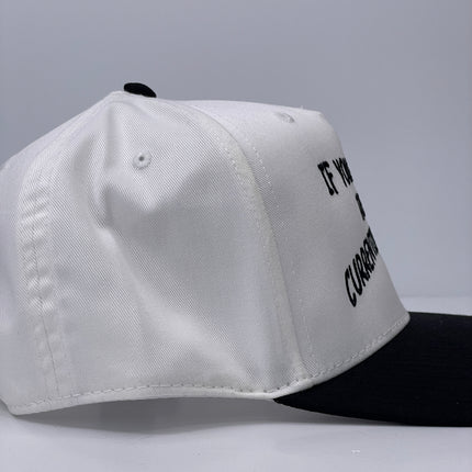 If You Are Reading This I Am Currently On A Bender custom embroidered black/white SnapBack