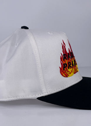 Raise Hell Praise Dale Custom Embroidered SnapBack White/Black