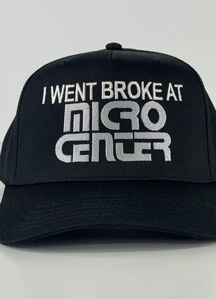 I went broke at micro center custom embroidered Funny Snapback Meme Hat
