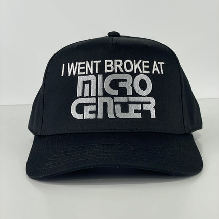 I went broke at micro center custom embroidered Funny Snapback Meme Hat