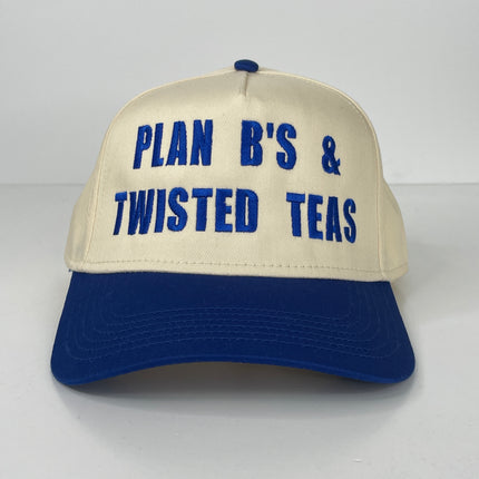 Plan B’s & Twisted Teas Blue Cream Snapback Cap Hat Custom Embroidered