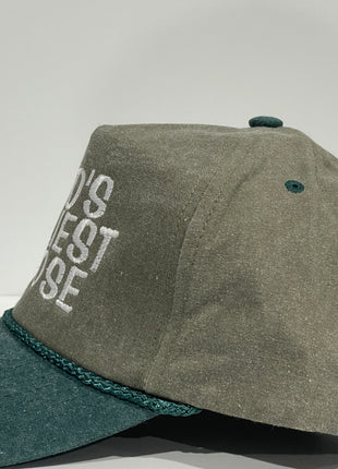 GOD'S SILLIEST GOOSE Tall Crown Snapback with rope Hat Cap Custom Embroidery